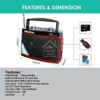 DIGIAKAI AK-AR1201U FMMWSW 3 BAND PORTABLE RADIO MULTIBAND RADIO RECEIVER WITH USBTF INPUT