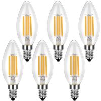 6ชิ้น E14 C35หลอดไฟ LED 220V 12W 8W 6W 4W C35L สีขาวเย็นอบอุ่นประหยัดพลังงานไส้หลอดไฟ360องศา