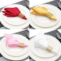 Weddings Party Dinner Napkin Square Satin Napkins Fabric Hotels Soft Table Napkins Handkerchief Restaurants Decorations Supplies