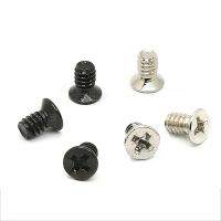 100PCS 6#-32*5/6/8 Countersunk Phillips Computer Hard Disk Screws Cross Flat Screws UNC Ni-plated/Black Zinc/Rust-proof Nails Screws  Fasteners