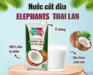 Nước Cốt Dừa Thái Lan Elephants  1 lít , Nguyên chất, ít đường, béo thơm,