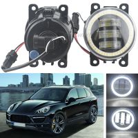 2 Pieces Car Angel Eye Fog Light H11 LED COB Fog DRL For Porsche Cayenne 92A 958 2010 2011 2012 2013 2014 2015