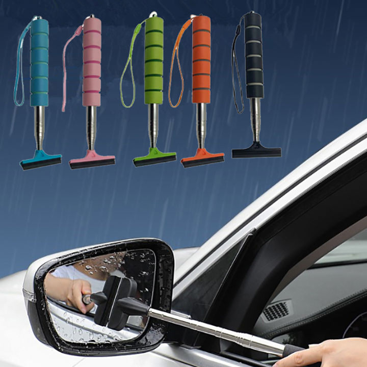 scitech-ที่ปัดน้ำฝนกระจกมองหลังรถยนต์ที่ปัดน้ำฝนสแตนเลสแบบยืดหดได้หัวแปรงปัดน้ำฝน