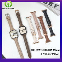 สายรัดหนังบางพื้นฐานสำหรับนาฬิกา Apple สาย Ultra Series 49Mm 7 8 41/45Mm Correa 38/42Mm สร้อยข้อมือ I Watch SE 6 5 4 3 40Mm/44Mm