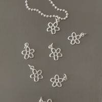 (pendant,เฉพาะจี้)  : LINE FLOWER  necklace silver925 / จี้ดอกไม้ จี้ดอกไม้เงินแท้ / YOUR WISHLIST