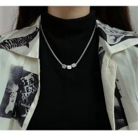 Hiphop Punk Dice Necklace For Women Stainless Steel Chain Grunge Metal Dices Jewelry Accessories For Men Gifts di227 Fashion Chain Necklaces