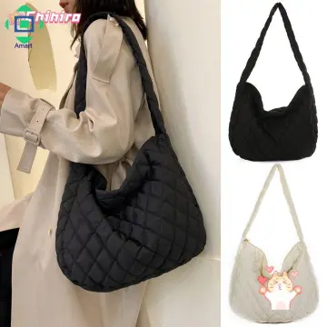 Puffer Bag Quilted Padded Tote Bags for Women Puffy Hobo Purse Lightweight Down Cotton Crossbody Shoulder Bag