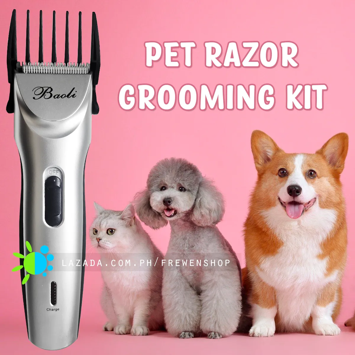 PET RAZOR Clipper Shaver Trimmer Professional Hair Fur Baby Grooming Kit  for Dogs Cats Animals Set Kit Pet Hair Razor Pet Hair Clipper Shaver  Trimmer Professional Grooming Kit for Fur Babies Dogs
