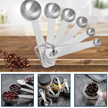 Measuring Spoon Set Stainless Steel Tablespoon Set Metric and US  Measurements