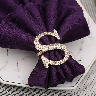 แหวนโต๊ะคริสตัลหัวเข็มขัดสำหรับตกแต่งงานแต่งงานงานเลี้ยงสีทองสุดสร้างสรรค์1ชิ้น