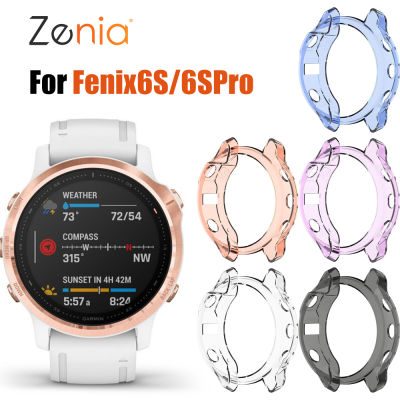 Zenia TPU เปลี่ยนผิวป้องกันกรณีสำหรับ Garmin Fenix 6S Pro Solar Sapphire Fenix6S กีฬาสมาร์ทนาฬิกาอุปกรณ์เสริม