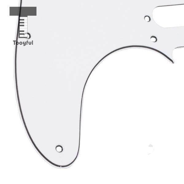 tooyful-high-quality-white-3-ply-pvc-electric-guitar-pickguard-for-telecaster-strat-style-replacement-electric-guitar-wholesales