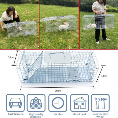 GREGORY-Live Animal Cage Trap for X-Large Nuisance Animals MyCatTrap XL Cat Trap กรงดักแมว กรงดักสุนัข กรงดักแมว กับดักแมว จับแมวจรจัด ดักจับแมว กับดักใช้จับแมว แมวหนีออกจากบ้าน ทำจากเหล็กเส้น