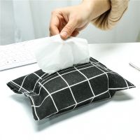 Nordic Tissue Box Cotton Linen Car Tissue Box Fabric Tissue Box Living Room Bedroom Bathroom