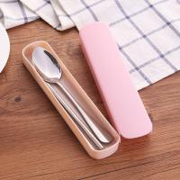 Cutlery Set Portable Stainless Steel Travel Spoon Chopsticks with Carry Case Flatware Sets