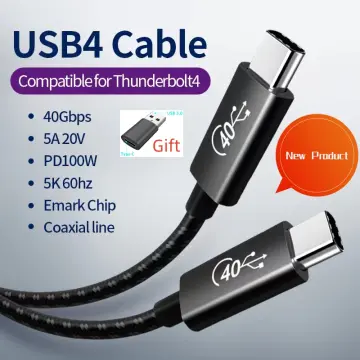 Wavlink Thunderbolt 4 Cable 40Gbps Data Transfer USB-C Video Cable Supports  Single 8K/Dual 4K Display&100W Charging For Macbook