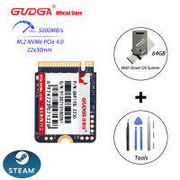 GUDGA Nvme 2230 M2 Mini PCIe4.0 Gen4x4 512GB 1TB SSD สำหรับ Steam Deck ไดรฟ์โซลิดสเตตภายในพร้อมไดรฟ์แบบแขวน 64GB ระบบปฏิบัติการไอน้ำพร้อมเครื่องมือกำจัด