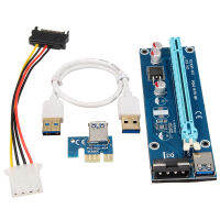 USB 3.0 PCI-E Express 1x to 16x Riser Board Extender Adapter Card with SATA Cable