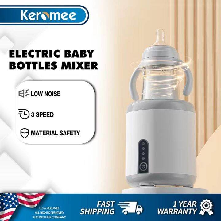 Keromee Baby Bottle Shaker, Electric Baby Bottles Mixer, Low Noise