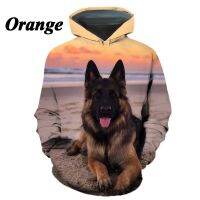 German Shepherd Graphic Sweatshirts Men Fashion Cool Streetwear 3D Print Autumn Long Sleeve Hoodies Animal Dog Children Hoodie