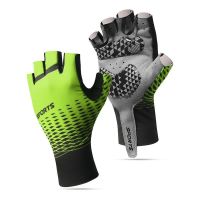 ✗☑ Cycling Gloves Mens Summer Sports Sunscreen Breathable Sweat-absorbent Half Finger Outdoor Fishing Bicycle Gloves Men and Women