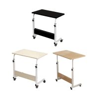 Height Adjustable Portable Standing Desk Mobile Laptop Desk Table Small Computer Desk Work Desk for Bedside