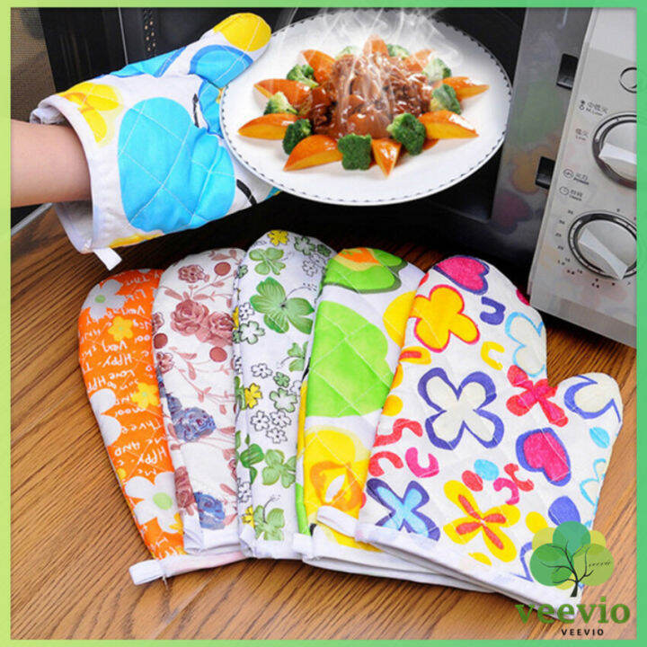 veevio-ถุงมือกันความร้อน-ถุงมือไมโครเวฟ-จัดเก็บสะดวก-จัดส่งคละลาย-cooking-gloves