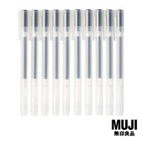 มูจิ ปากกาลูกลื่นหมึกเจลเซ็ต 10 ด้าม หัว 0.38 สีน้ำเงินเข้ม - MUJI Gel Ink Ballpoint Pen Cap Type Set 10 / 0.38 BlueBlack