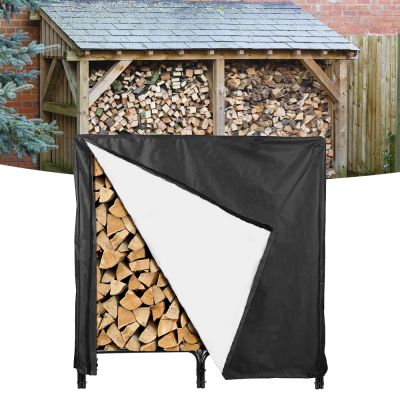 【CW】 Outdoor Firewood Log Storage Oxford Rack Cover  amp; Snow Protector 123x65x110cm