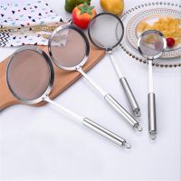 【LZ】▣  Cozinha multi-funcional filtro colher de aço inoxidável malha fina óleo de arame skimmer filtro frito comida net gadgets cozinha