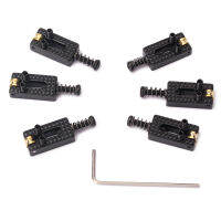 6Pcs Roller Tremolo Bridge Saddles ระบบเปลี่ยนกีตาร์ Saddles กีตาร์เบสสำหรับ e ecaster กีตาร์ไฟฟ้า