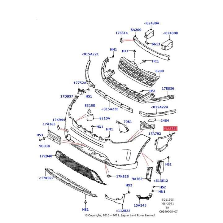 di-sc-ov-er-y-sp-or-t-bucket-air-duct-support-front-bumper-reinforcement