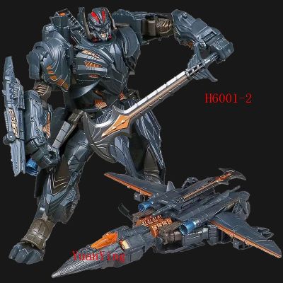 Galvatron AOYI BMB ของเล่นแปลงร่าง H6001-2 18Cm,Decepticon Wars สัตว์อัลลอยตุ๊กตาขยับแขนขาได้รถโมเดลเครื่องบินของขวัญเด็กผู้ชาย