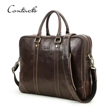 Pure leather business on sale bags