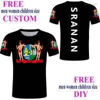 2023 NEW Customized Suriname Mens T-shirt Green Cool Street T-shirt Black T-shirt Sranan Printed Saanan Flag Clothing Size：s-5xl