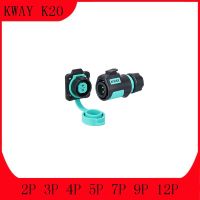 K20 Waterproof Aviation Plug Socket 2 3 4 Core 5 7 9P Pin Outdoor Power Quick Connector and Flame Retardant KWAY