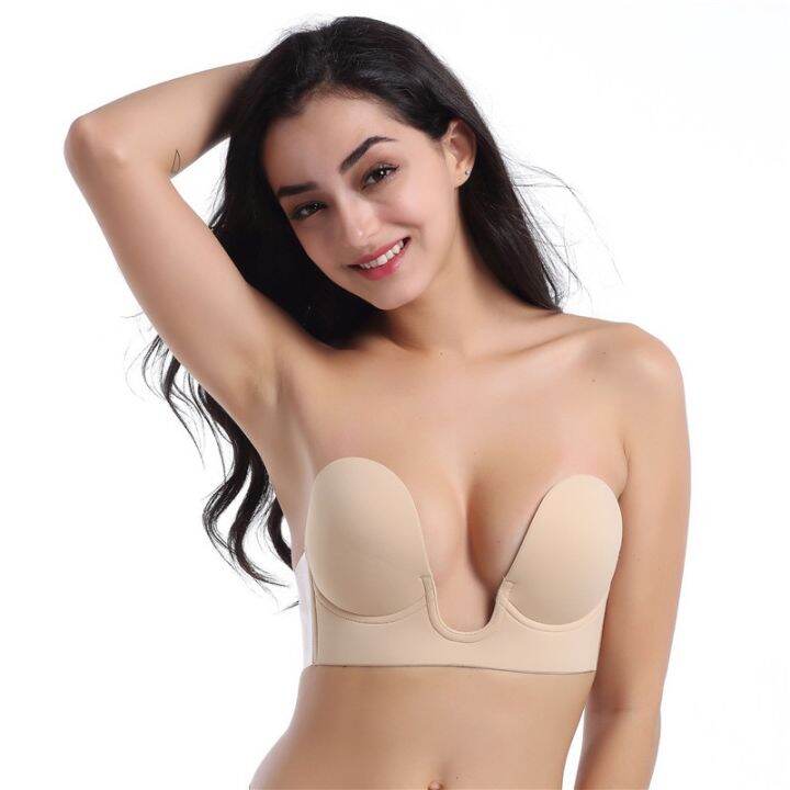 a-so-cute-ที่มองไม่เห็น-push-upstrapless-braswedding-party-sticky-self-adhesive-ซิลิโคน-brassiere-breathable-deep-uunderwear