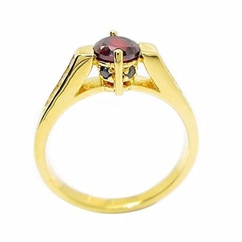 แหวนพลอยโกเมนหญิง-แหวนพลอยแดง-ประดับเพชร-พลอยนิำ-ชุบทอง-บริการเก็บเงินปลายทาง