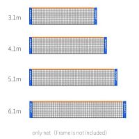 ตาข่ายแบดมินตันตาข่ายสำหรับฝึกเทนนิสมืออาชีพมาตรฐาน6.1*0.76ม. เทนนิสกลางแจ้งลูกวอลเล่ย์บอลตาข่ายไม่มีโครง