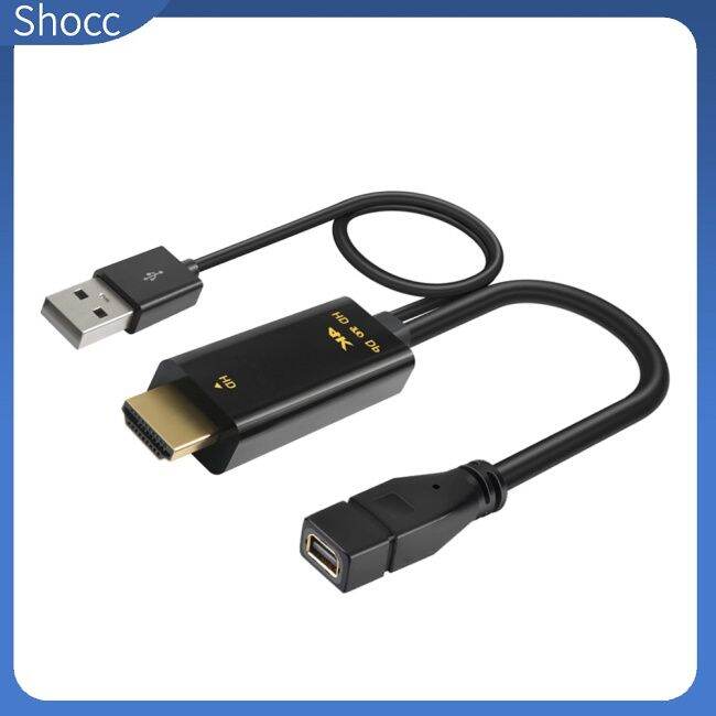 shocc-อะแดปเตอร์แปลงสายเคเบิลวิดีโอ-สําหรับ-hdmi-เป็น-mini-dp-ตัวเมีย-4k-60hz-สําหรับ-xbox-one