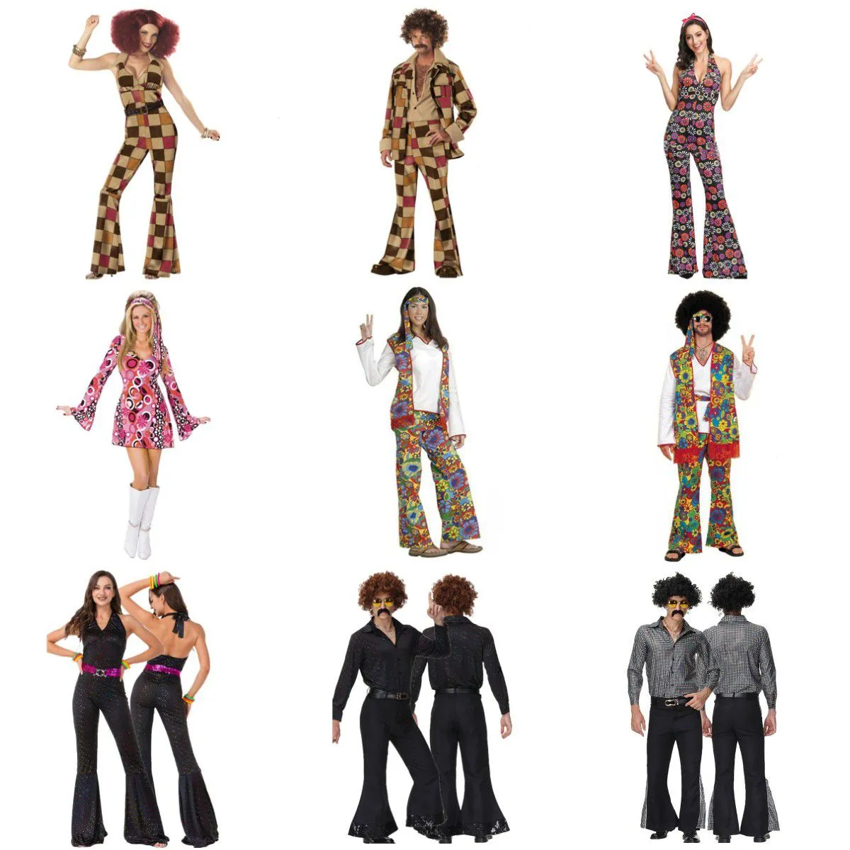 70S Retro Disco Cosplay Costume Halloween Fancy Dress Party Hiphop Set Men  Women | M-Xl 70'S Retro Costumes Dance Hip-Hop Couple Costumes Disco Stage  Costumes Halloween Costumes-M | Tk.Gov.Ba