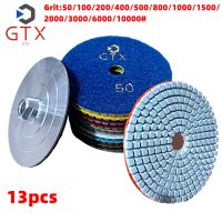 13PCS 4inches Wet Diamond Polishing Pad Grinding Discs For Granite Marble Stone Concrete Floor Polishing Polished stone renovati