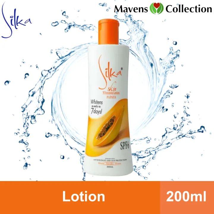 SILKA Papaya Whitening Lotion SPF6 200ml by MAVENS COLLECTION Lazada PH