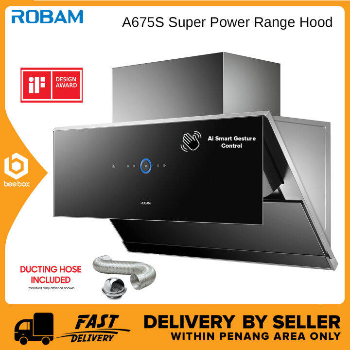[Preorder 30 days] Robam A675S Super Power Range Hood with Ai Smart