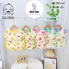 8-22kg] Bộ Quần Áo Ba Lỗ Thời Trang Bé Gái Vải Thun Lạnh Kết Hợp Quần Đũi  Xốp Gắn Nơ Dễ Thương Mặc Đi Chơi Mini Kids - BLDX7