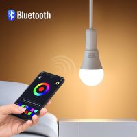 [Super bright bulb] 110โวลต์220โวลต์บลูทูธ E27 RGBW หลอดไฟ LED RGBWW 15วัตต์ RGB L Ampada เปลี่ยนที่มีสีสันโคมไฟเพลงควบคุมการตั้งค่าเวลา