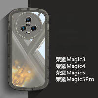 ผิวด้านโปร่งใสถุงลมนิรภัยเคสสำหรับหัวเหว่ยนิ่ม Honor Magic3 Magic5 Magic4 Magic5 Pro ตาโตฝาครอบโทรศัพท์กันกระแทกสีลูกอม