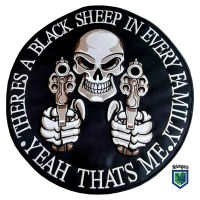 Black Sheep Large Back Patch for Custom Biker Vest