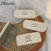 Cute Cartoon Print PU Portable Imitation Pressed Myopia Glasses Case Anti Blue Light Eyeglass Storage Box Eyeswear Accessories