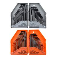 30-Pcs Hex Key Allen Wrench Set, L Shape, Chamfered Tips SAE 0.028 - 38 inch Metric 0.7-10 mm In Storage Case